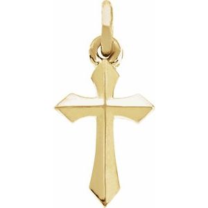 14K Yellow Cross Pendant