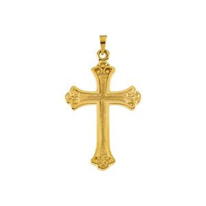 14K Yellow Cross Pendant