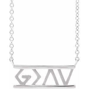 Sterling Silver God Is Greater Than the Highs & Lows 18" Necklace 87078:210:P