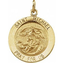 14K Yellow St. Michael Medal Pendant R5052:63262:P
