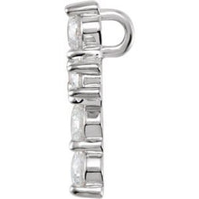 14K White 3/4 CTW Natural Diamond Cross Pendant R42309:10200:P