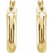 14K Yellow Tube 15 mm Hoop Earrings 20826:163872:P