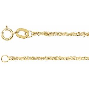 14K Yellow 1.2 mm Diamond-Cut Singapore 20" Chain CH617:288118:P