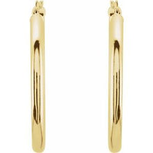 14K Yellow Tube 35 mm Hoop Earrings 20826:163876:P