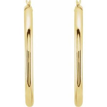 14K Yellow Tube 40 mm Hoop Earrings 20826:163877:P
