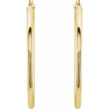 14K Yellow Tube 48 mm Hoop Earrings 20826:163878:P