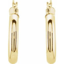 14K Yellow Tube 20 mm Hoop Earrings 20826:1638730:P