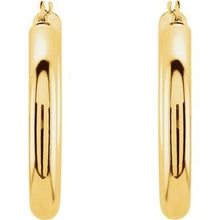 14K Yellow Tube 30 mm Hoop Earrings 20827:162645:P