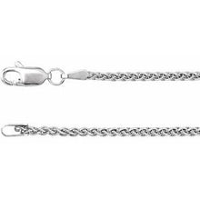 Rhodium-Plated Sterling Silver 1.8 mm Wheat 20