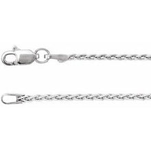 Rhodium-Plated Sterling Silver 1.5 mm Wheat 24