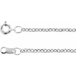 Platinum 1.5 mm Cable 18" Chain