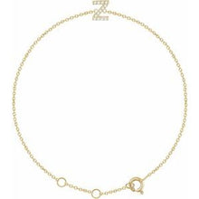 14K Yellow .06 CTW Natural Diamond Initial Z 6-7