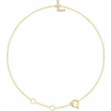 14K Yellow .04 CTW Natural Diamond Initial L 6-7
