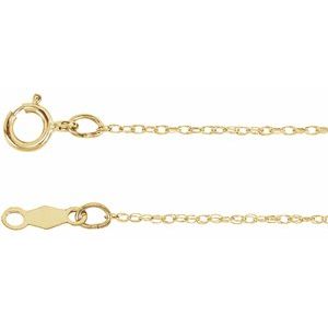 14K Yellow .75 mm Rope 20" Chain