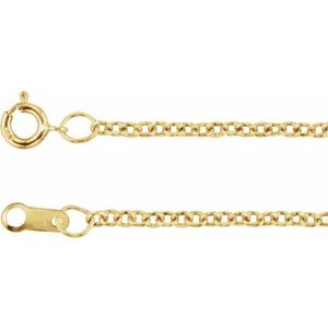 18K Yellow 1.5 mm Cable 18" Chain CH176:135600:P