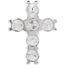 14K White 3/4 CTW Natural Diamond Cross Pendant R42309:10200:P