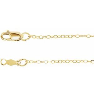 14K Yellow 1.3 mm Flat Cable 18" Chain CH465:243985:P