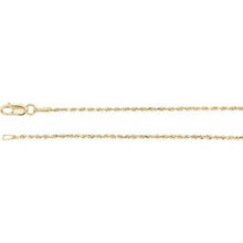 14K Yellow 1.3 mm Diamond-Cut Rope Rope 7