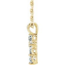 14K Yellow 1/6 CTW Natural Diamond Cross 16-18