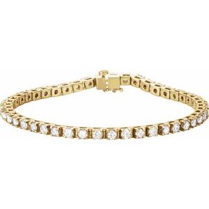14K Yellow 4 3/4 CTW Natural Diamond Line 7" Bracelet 60872:209513:P