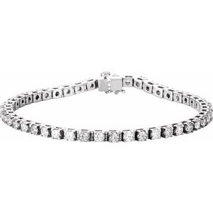 14K White 4 3/4 CTW Lab-Grown Diamond Line 7" Bracelet 60872:LG601:P