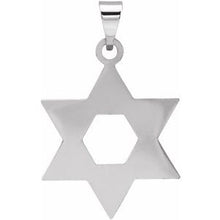 14K White 17x15 mm Star of David Pendant R5032:121859:P