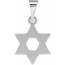 Sterling Silver 12x9 mm Star of David Pendant
 R5032:103:P