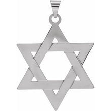 14K White 32x26 mm Star of David Pendant R5032:121861:P