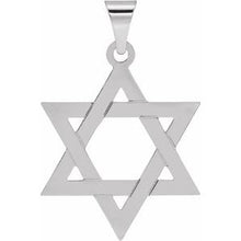 Sterling Silver 25x19 mm Star of David Pendant
 R5032:102:P