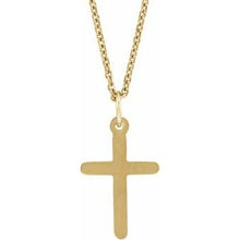 14K Yellow Cross 18