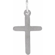 14K White Cross Pendant R41148:105:P