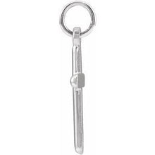 14K White Cross Pendant R41148:249140:P