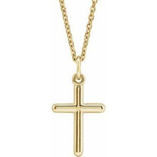 14K Yellow Cross 18