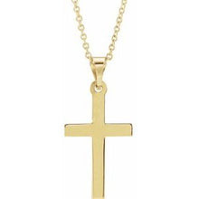 14K Yellow Cross 18