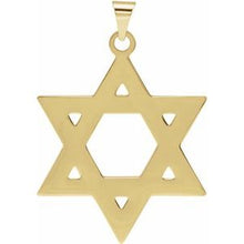 14K Yellow 32x26 mm Star of David Pendant R5032:104053:P