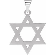 Sterling Silver 25x19 mm Star of David Pendant
 R5032:102:P