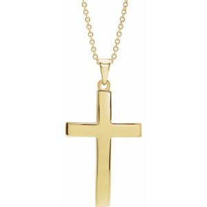 Sterling Silver Cross 18" Necklace
 R41279:3054194:P