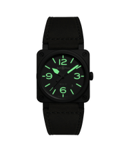 BELL & ROSS BR-03 Nightlum 42 MM BR0392-BL3-CE/SCA