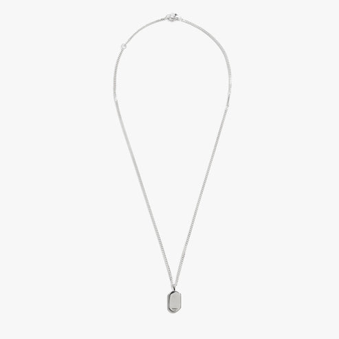 Shinola Jewelry Petoskey Tag Necklace S1820304685-1-StrlngSil-OS-THA