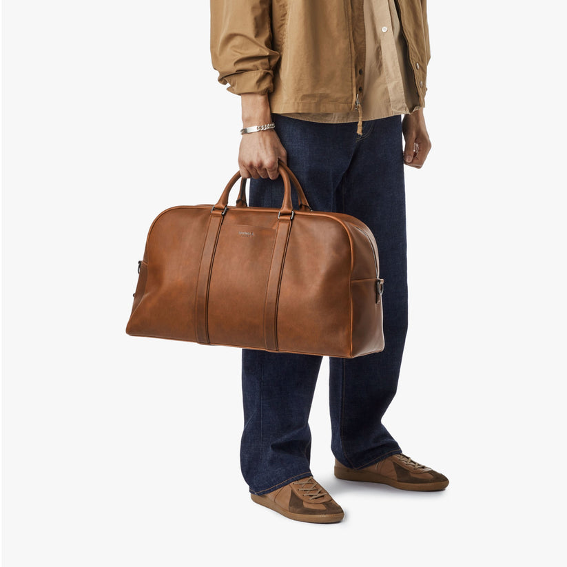 Shinola Leather Runwell Duffle Bag S0320294780-1-MedBrn-OS-VNM