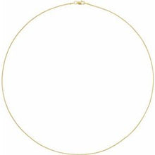 14K Yellow 1 mm Rounded Box 18