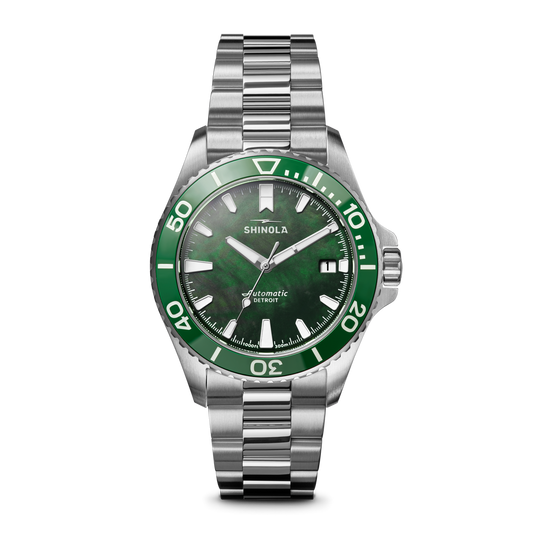 Shinola Monster Automatic Dive Watch  S0120484266-1-LakeGrnMOP-39-USA