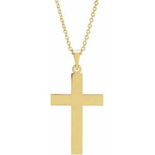 14K Yellow 22 x 14 mm Cross 18