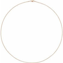 14K Rose 1 mm Rounded Box 16