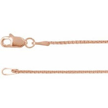 14K Rose 1 mm Rounded Box 24