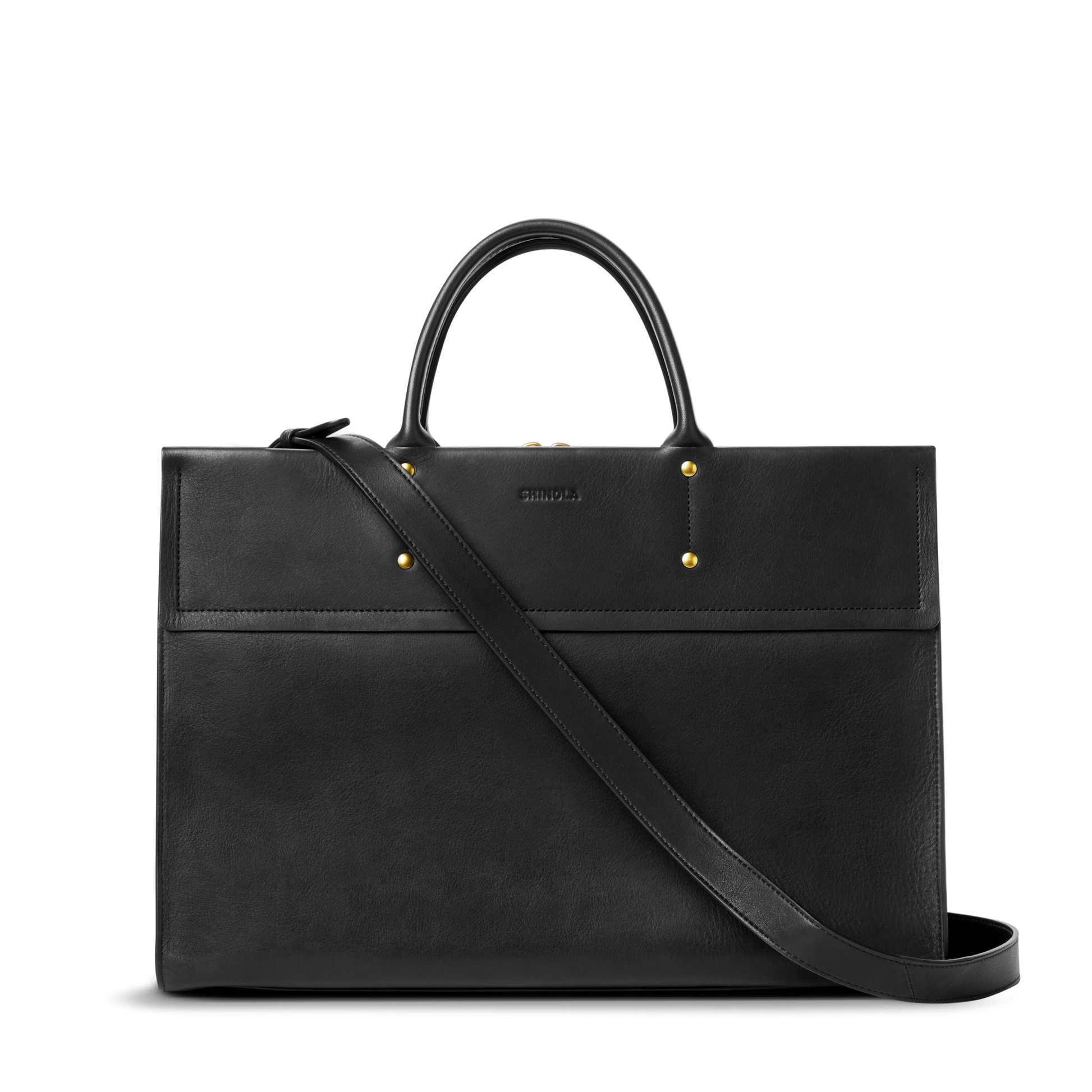 Shinola Leather Day Satchel S0320301981-1-Blk-OS-VNM