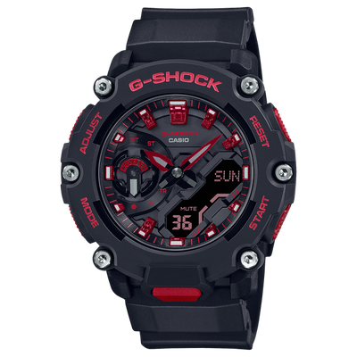 G-Shock GA2200BNR-1A Ignite Red Line Ana-Digi Black Red