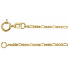 14K Yellow 1.28 mm Figaro 16