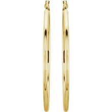 14K Yellow Tube 47 mm Hoop Earrings 20270:163847:P