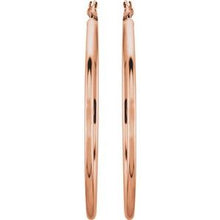 14K Rose Tube 47 mm Hoop Earrings 20270:6010:P